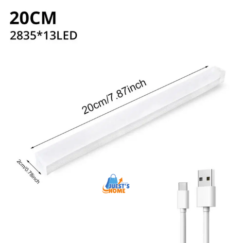 Luz nocturna LED inalámbrica con sensor de movimiento – Recargable por USB y base magnética