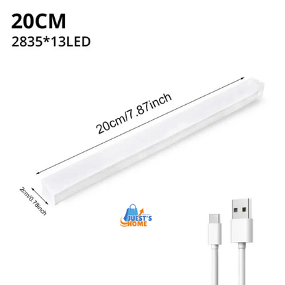 Luz nocturna LED inalámbrica con sensor de movimiento – Recargable por USB y base magnética