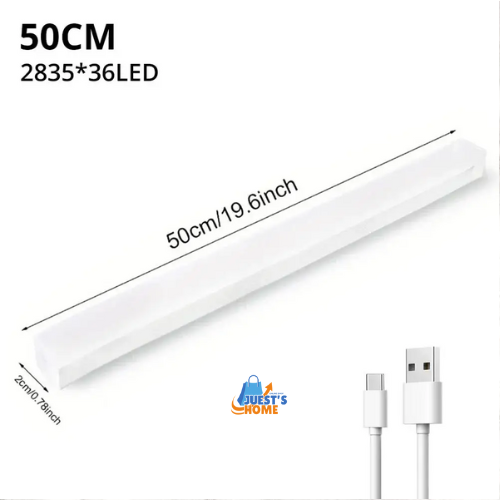 Luz nocturna LED inalámbrica con sensor de movimiento – Recargable por USB y base magnética