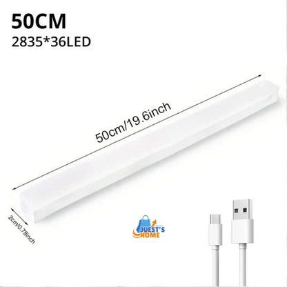 Luz nocturna LED inalámbrica con sensor de movimiento – Recargable por USB y base magnética